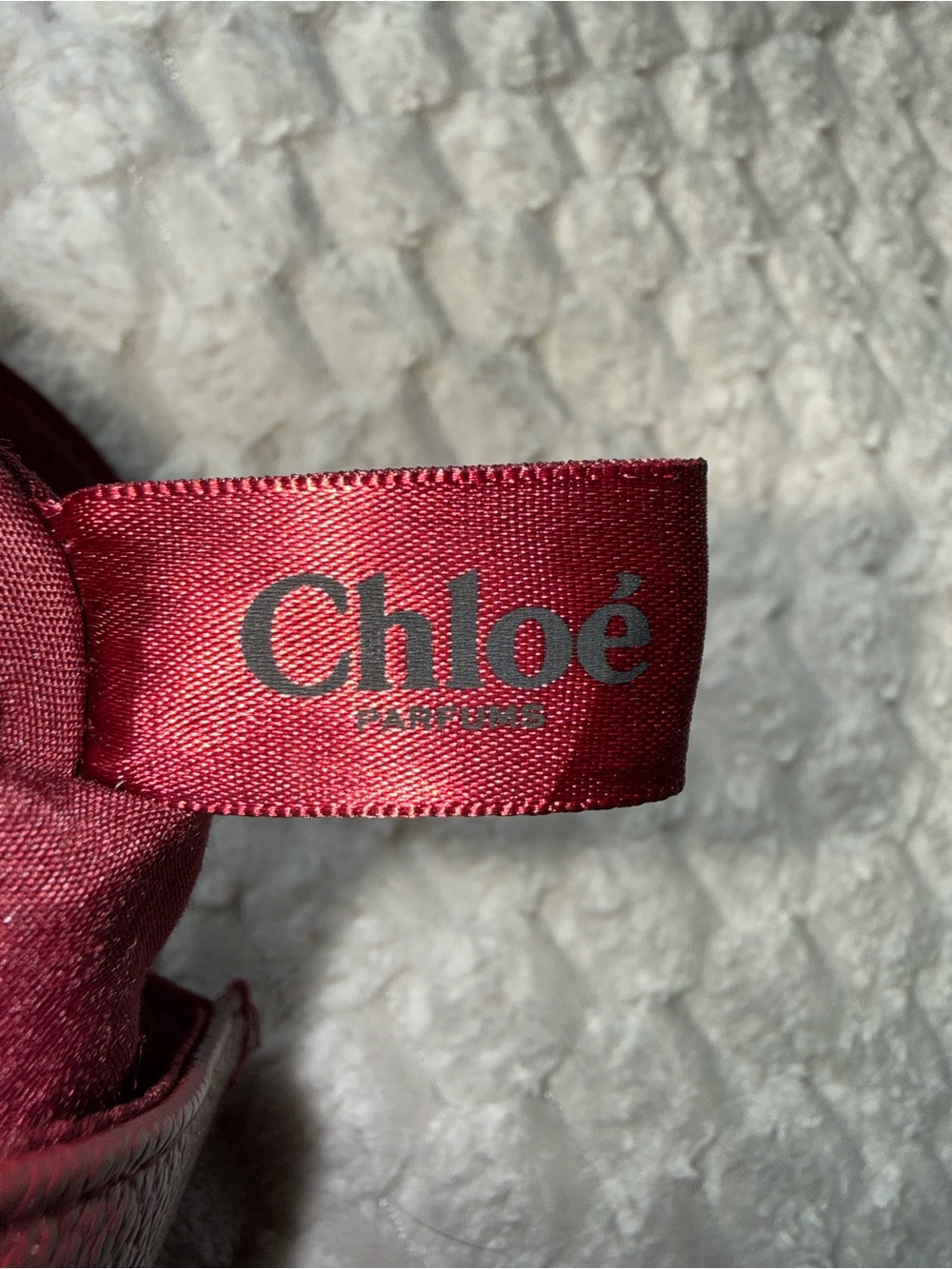 Chloé Parfums Burgundy Pebbled Leather Buckle Wallet - Picture 9 of 11